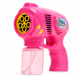 Pistol electric pentru baloane de sapun roz, 5 orificii, rezervor 150 ml