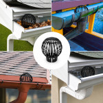 Set 4 parafrunzare pentru jgheab 90-125 mm, protectie impotriva frunzelor si mizeriei, montaj rapid si eficient