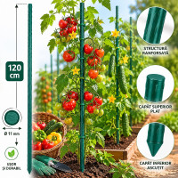 Arac pentru plante si legume, lungime 120 cm, diametru 11 mm, sustinere eficienta pentru crestere verticala