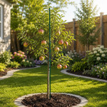 Arac sustinere plante, suport stabil pentru gradina, 150 cm, diametru 11 mm, verde