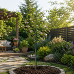 Arac sustinere plante, suport stabil pentru gradina, 150 cm, diametru 11 mm, verde