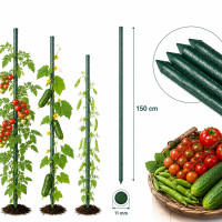 Arac sustinere plante, suport stabil pentru gradina, 150 cm, diametru 11 mm, verde