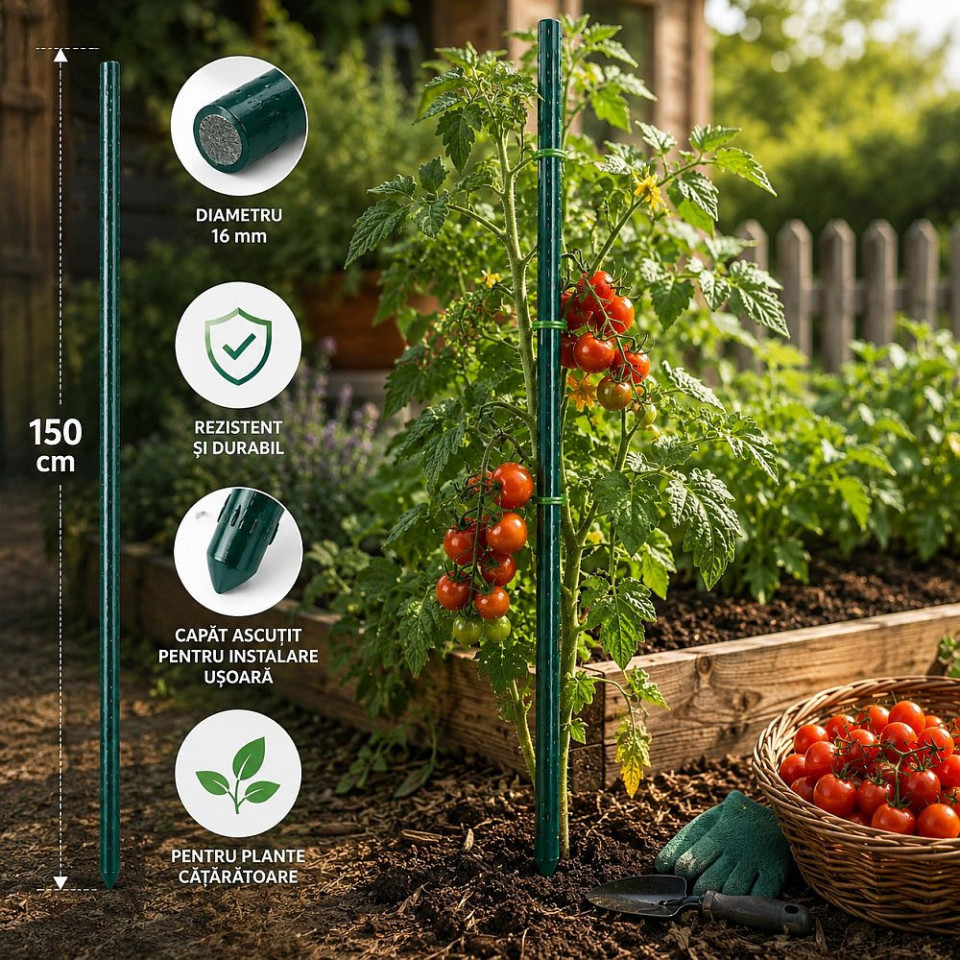 Suport sustinere plante, arac 150 cm, diametru 16 mm, solutie practica pentru gradina