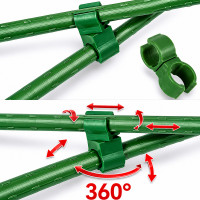 Conector rotativ pentru araci de gradina, diametru 11 mm, verde