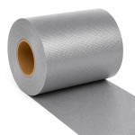 Rola banda opacizare gard pvc, 19 cm x 35 m, 20 clipsuri montaj, 450 g/mp, gri