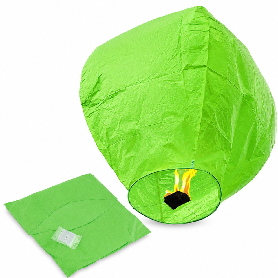 Lampioane zburatoare clasice colorate culoare verde