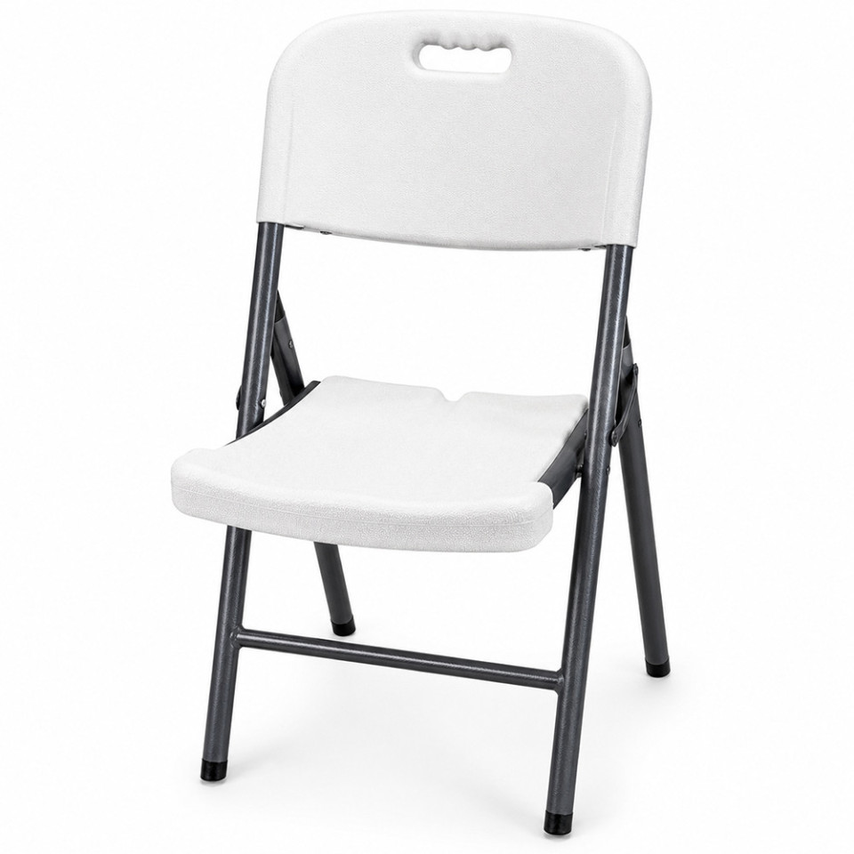 Scaun pliabil pentru gradina, camping, catering, cadru metalic, 120 kg, 46x53x87 cm