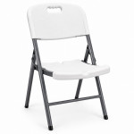 Scaun pliabil pentru gradina, camping, catering, cadru metalic, 120 kg, 46x53x87 cm