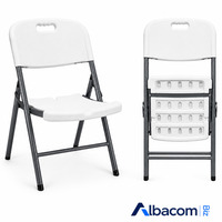 Scaun pliabil pentru gradina, camping, catering, cadru metalic, 120 kg, 46x53x87 cm