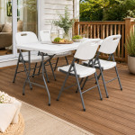 Scaun pliabil pentru gradina, camping, catering, cadru metalic, 120 kg