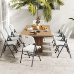 Scaun pliabil pentru gradina, camping, catering, cadru metalic, 120 kg, 46x53x87 cm