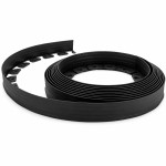 Separator gazon gradina, inaltime 5 cm, lungime 10 m, 20 pini montaj inclusi culoare negru
