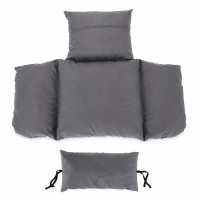 Perna pentru fotoliu suspendat tip cuib, detasabila cu fermoar, lavabila, poliester 165 g, gri