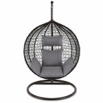 Perna pentru fotoliu suspendat tip cuib, detasabila cu fermoar, lavabila, poliester 165 g, gri
