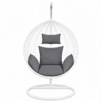 Perna pentru fotoliu suspendat tip cuib, detasabila cu fermoar, lavabila, poliester 165 g, gri