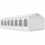 Cort evenimente 6x14x3.7 m, pvc ignifugat, cadru otel galvanizat, 84 mp, alb