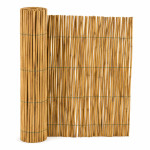 Gard din bambus natural 150x150 cm - paravan decorativ din tulpini intregi pentru gradina, terasa si balcon