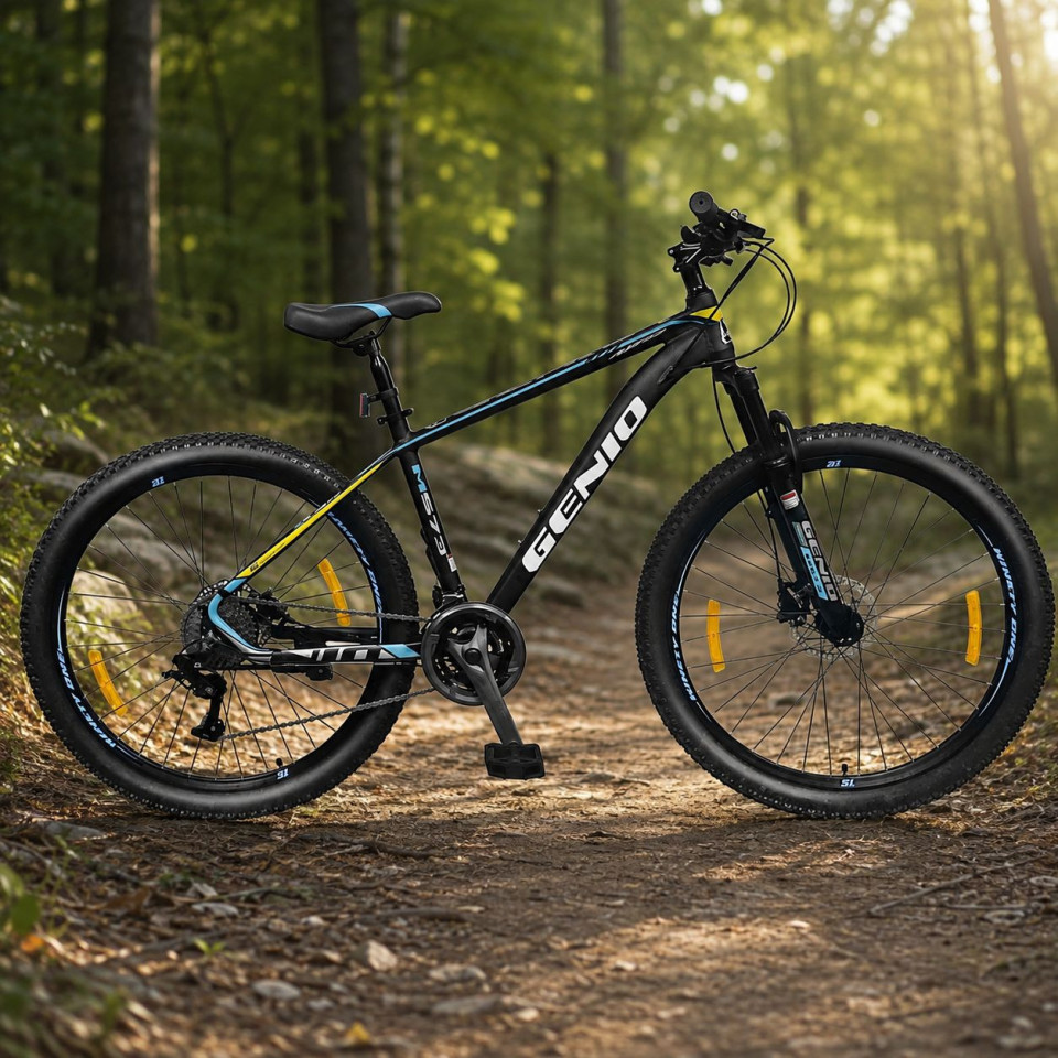 Bicicleta mountain bike aluminiu, 27.5 inch, schimbator 27 viteze, frane hidraulice, genio