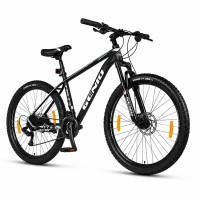 Bicicleta mountain bike 27.5 inch, aluminiu, frane hidraulice, 27 viteze, negru, genio