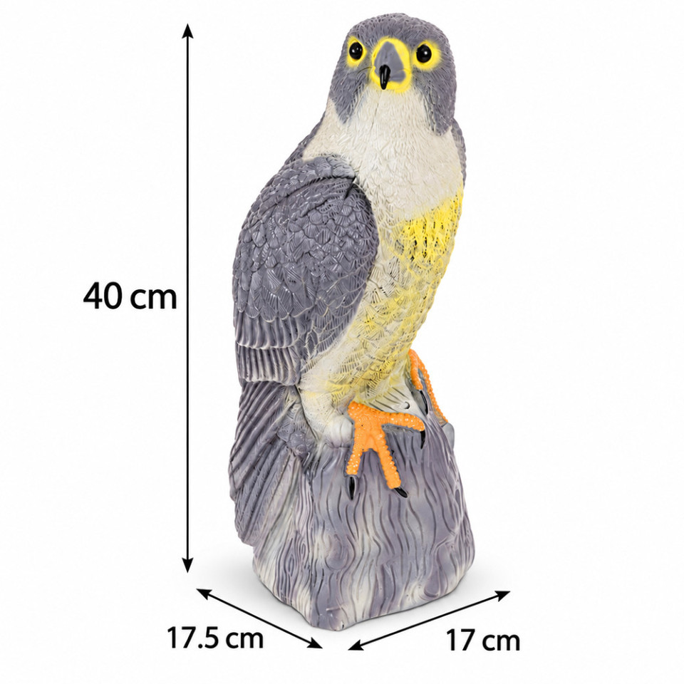Sperietoare pasari si rozatoare, figurina tip soim, 40x17.5x17 cm