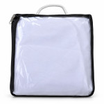 Copertina parasolar triunghiulara 3x3x3 m, impermeabila, protectie uv 90%, 180 g/mp, cu franghii de prindere, alb