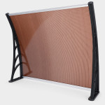 Copertina fixa policarbonata, 100x150 cm, accesorii montare incluse, maro