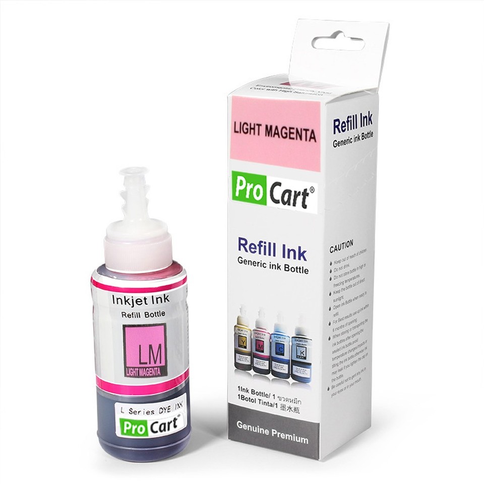 Cerneala refill foto dye light magenta pentru imprimante epson seria l