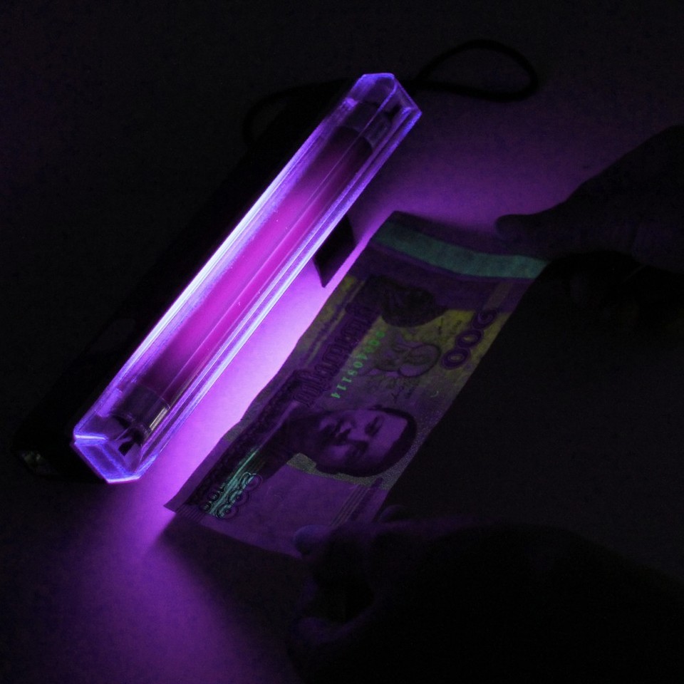 Lampa uv (blacklight) portabila de buzunar, 4w, detector valuta, lanterna