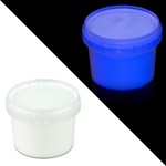Vopsea invizibila fluorescenta reactiva uv, transparenta albastra recipient 100 g