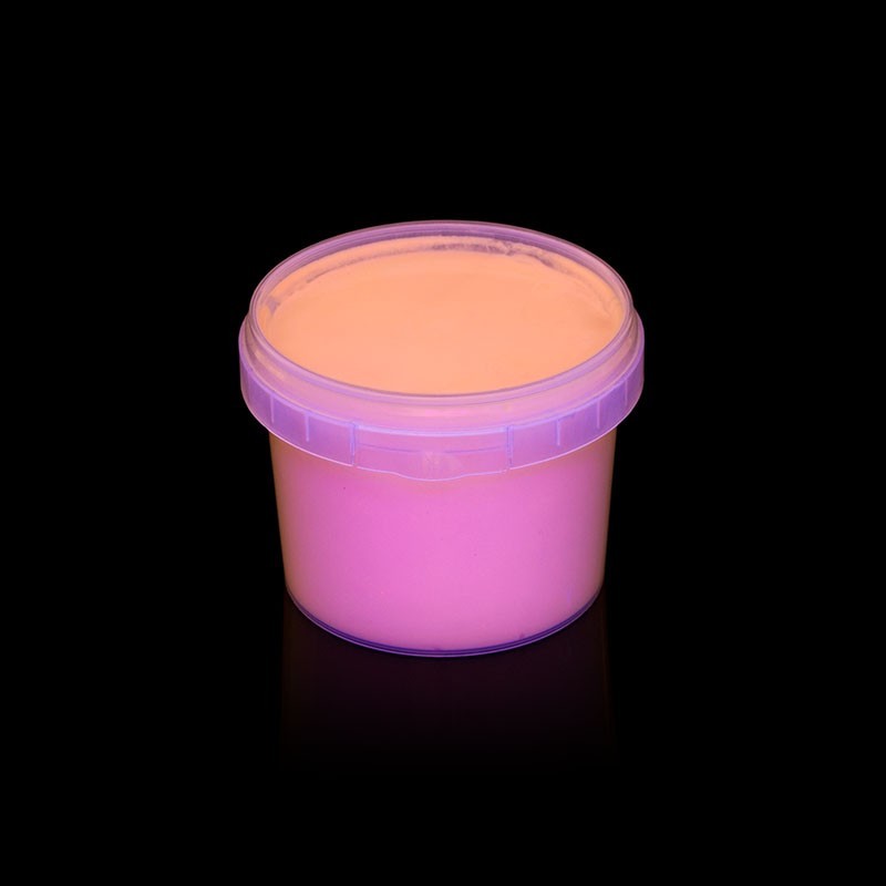 Vopsea invizibila fluorescenta reactiva uv, transparenta portocalie recipient 100 g