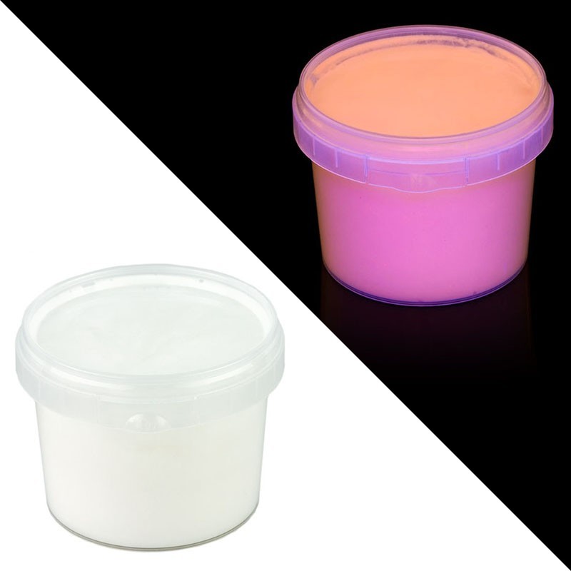Vopsea invizibila fluorescenta reactiva uv, transparenta portocalie recipient 100 g
