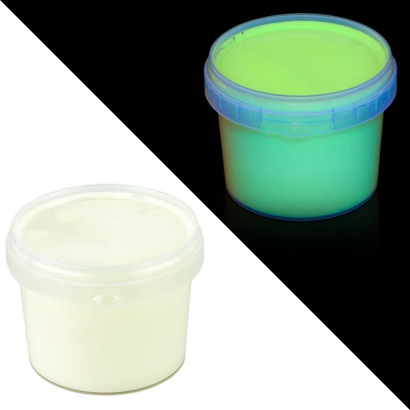 Vopsea invizibila fluorescenta reactiva uv, transparenta verde recipient 100 g