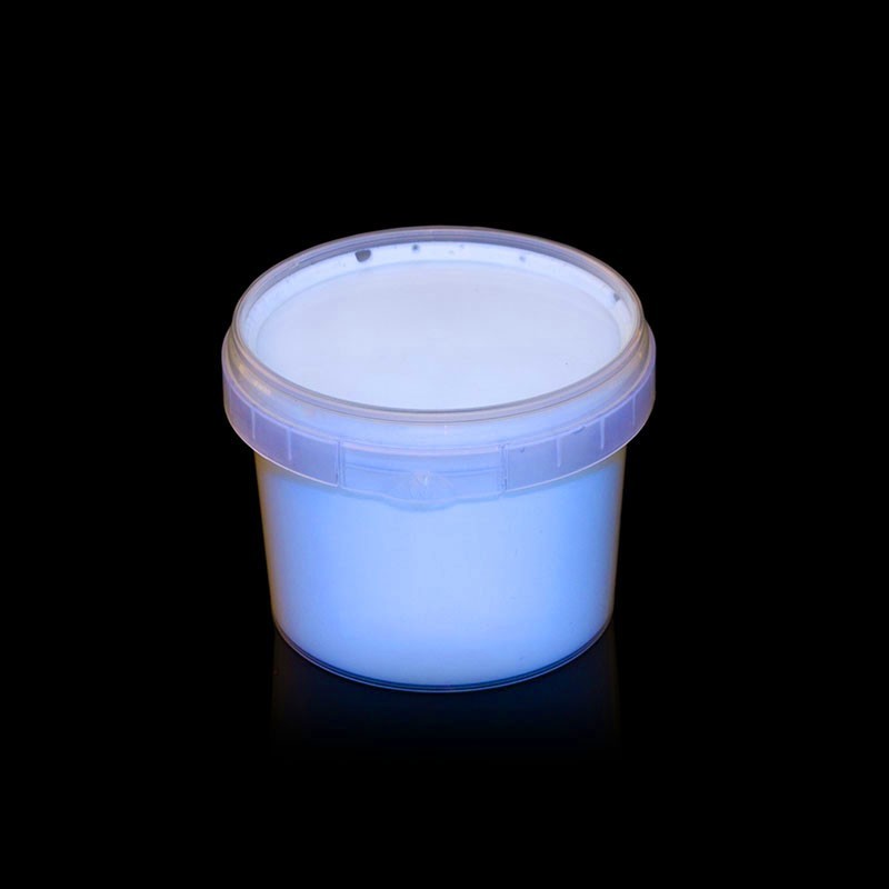 Vopsea invizibila fluorescenta reactiva uv, transparenta alba recipient 750 g