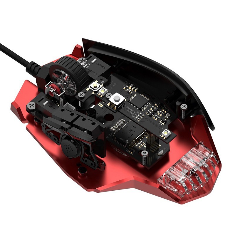 Mouse gaming optic 12000 dpi, cu fir, 7 butoane, usb, led rgb, rii