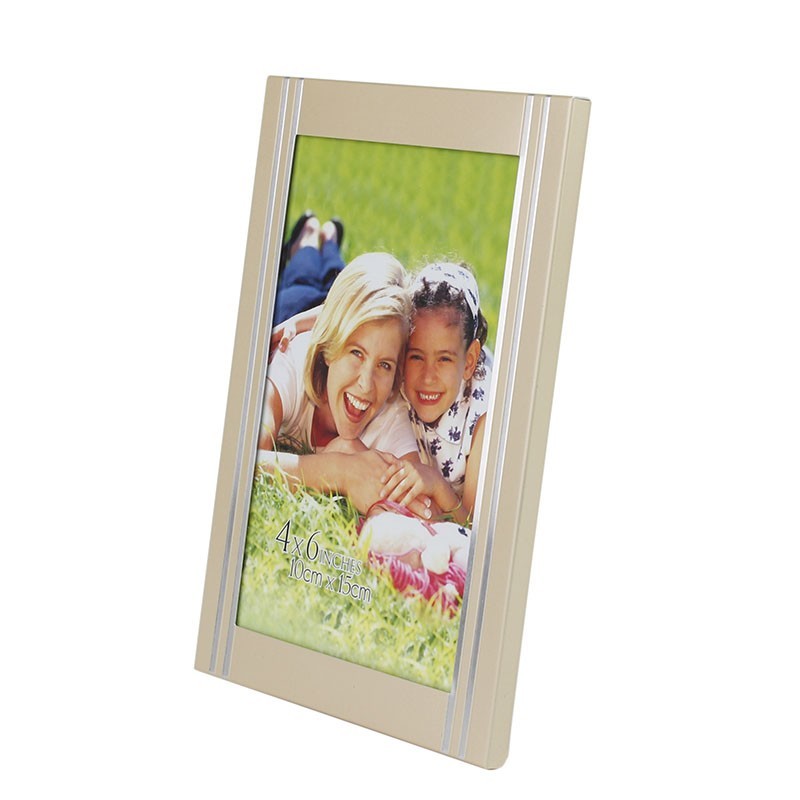 Rama foto golden memories metalica, 10x15, pentru birou, insertii arginti