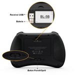Mini tastatura iluminata, wireless cu touchpad, reiie h9+