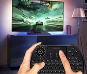 Mini tastatura iluminata, wireless cu touchpad, reiie h9+