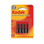 Baterii r3 aaa kodak clorura de zinc, 1.5v,  set 4 bucati