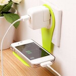 Suport telefon incarcare priza 10x5 cm, abs