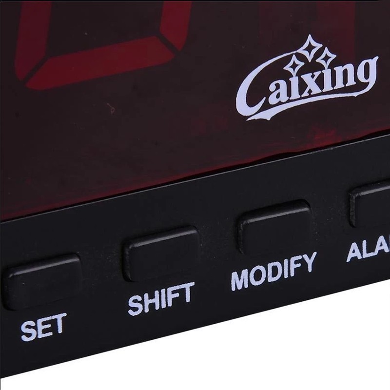 Ceas digital led rosu, afisaj 12h, calendar si temperatura, caixing