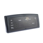 Ceas digital afisaj led rosu, data, alarma, temperatura, negru, caixing