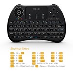 Mini tastatura iluminata, wireless cu touchpad, reiie h9+