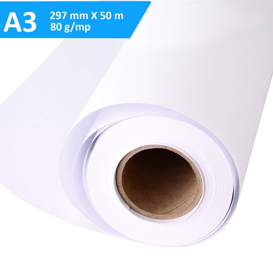 Rola hartie a3, 297x50m, 80g, pentru copiator