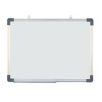 Tabla magnetica 60x90 cm, rama aluminiu, suprafata alba lacuita, tavita culisanta