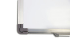 Tabla magnetica premium alba 90x120 cm, rama de aluminiu, fixare perete, suport markere