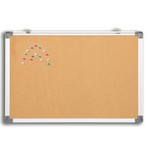 Panou tabla pluta, rama din aluminiu, 60x90 cm, fixare perete