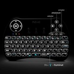 Mini tastatura iluminata, wireless cu touchpad, reiie h9+