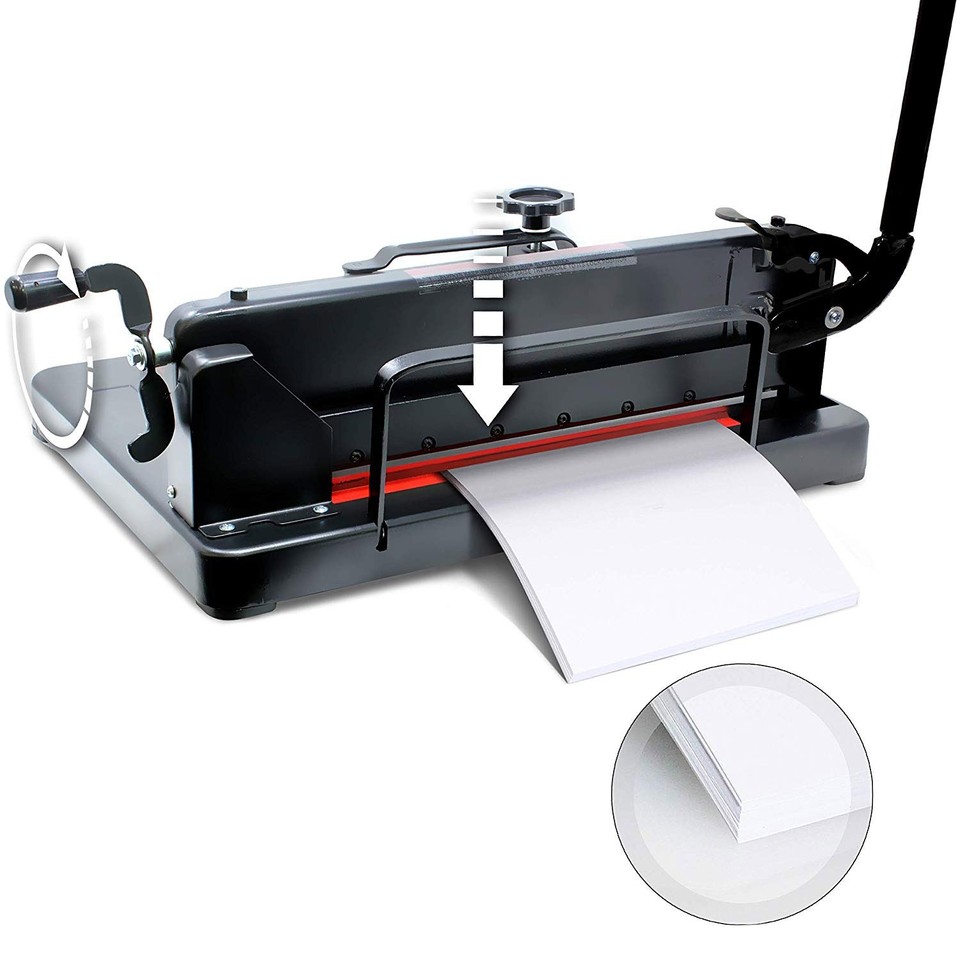 Ghilotina manuala format a3+, 400 coli, ghidaj, sistem metalic fixare hartie, heavy duty, bright office