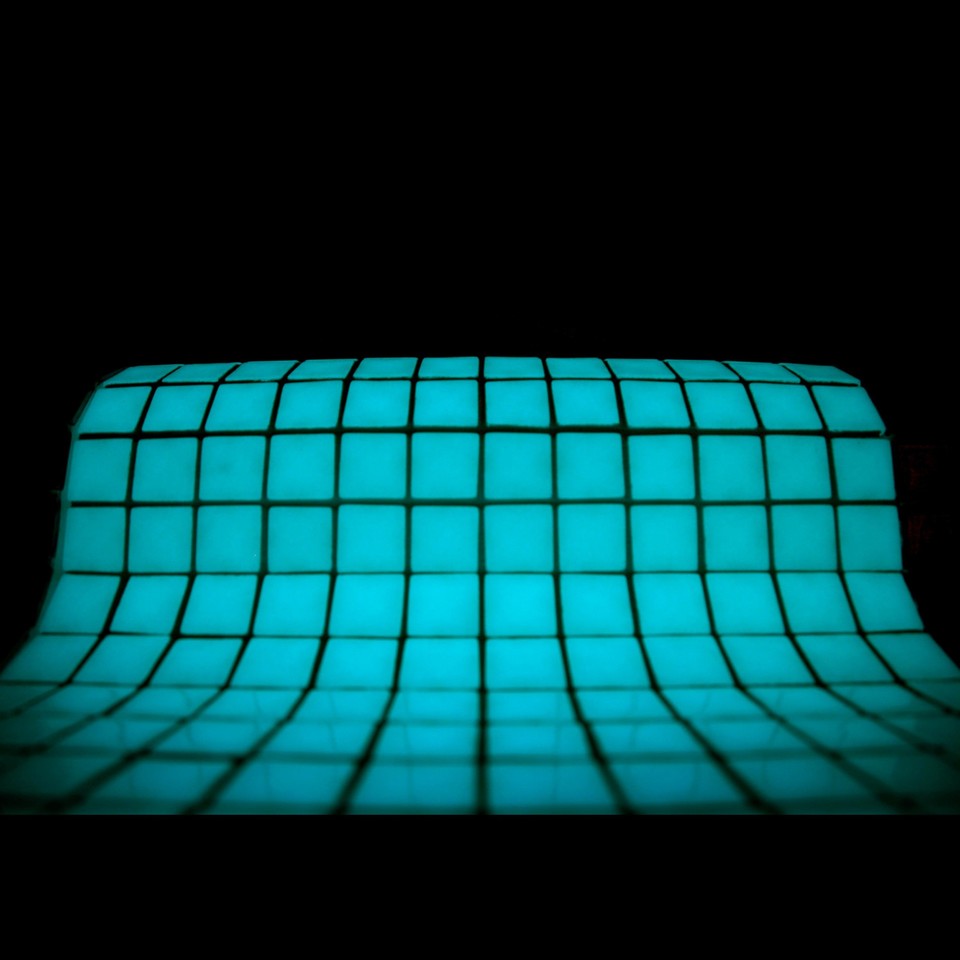Mozaic fosforescent care lumineaza aqua, 30x30 cm, decoratiune glow