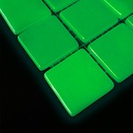 Mozaic fosforescent verde pentru decor glow in the dark, 30x30 cm